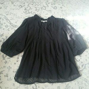 Daniel Rainn Sheer Swiss Dot Blouse